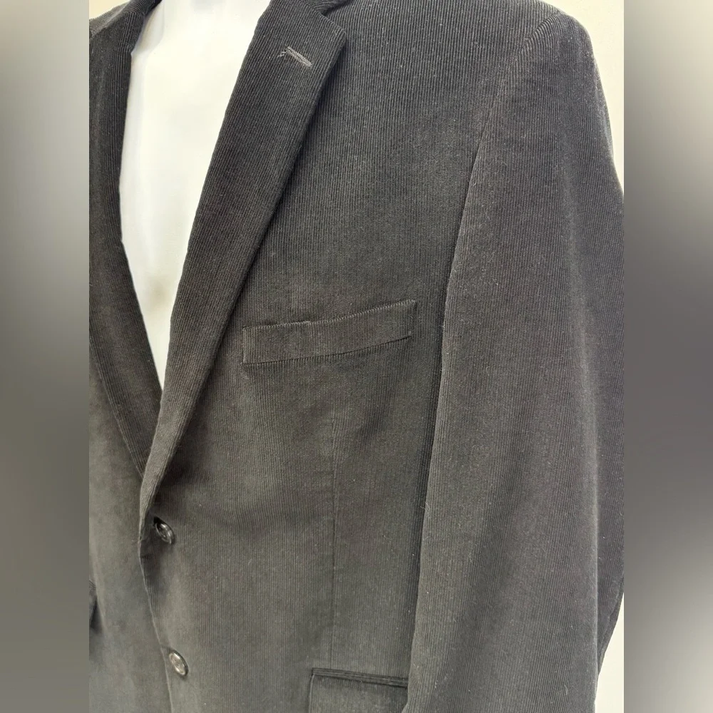 ADOLFO Men's Classic black corduroy blazer size 44R